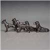 Image 2 : 5pc Price Metal Dog Figurines - Collie, English Setter, Boxer & Bloodhounds