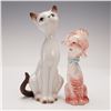 Image 4 : 6pc Collection of Porcelain & Wood Dog and Cat Figurines
