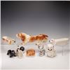Image 1 : 8pc Ceramic Dog Figurines and Planters
