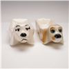 Image 6 : 8pc Ceramic Dog Figurines and Planters