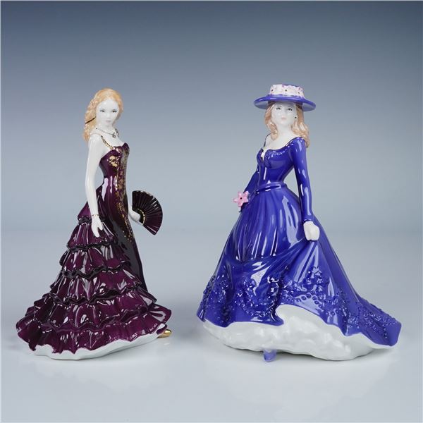 A Pair of Royal Worcester Les Petites Figurines, 'Abigail' and 'Leanne'