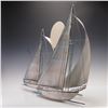 Image 6 : Curtis Jere Style Metal Wall Sculpture, Sailboats with Sun, Signed