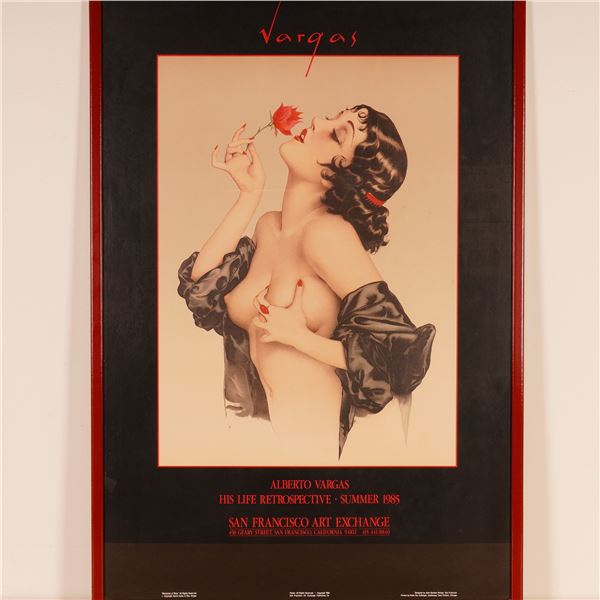 Alberto Vargas Framed Exhibition Poster, San Francisco Art Exchange