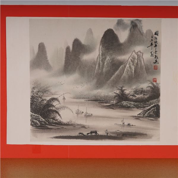 Chinese Ink on Paper Landscape Painting