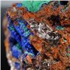 Image 10 : Azurite Malachite Mineral Specimen w/ Quartz & Iron Oxide Matrix