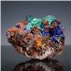 Image 1 : Azurite Malachite Mineral Specimen w/ Quartz & Iron Oxide Matrix