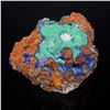 Image 2 : Azurite Malachite Mineral Specimen w/ Quartz & Iron Oxide Matrix