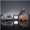 Image 10 : 2pc Mineral Specimens, Amethyst Crystal and Blue Celestite Geode