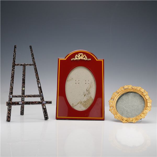 3pc Decorative Photo Frames and Easel Set