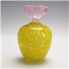 Image 1 : Art Glass Perfume Bottle with Pink Flower Stopper