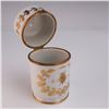 Image 3 : Limoges Porcelain Apothecary Jar with Hand-Painted Gilt Bee Motif