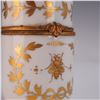 Image 4 : Limoges Porcelain Apothecary Jar with Hand-Painted Gilt Bee Motif
