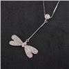 Image 5 : 3pc Sterling Silver and Swarovski Crystal Dragonfly Pendant Necklaces
