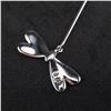 Image 6 : 3pc Sterling Silver and Swarovski Crystal Dragonfly Pendant Necklaces