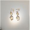 Image 1 : Pair of 14K Two-Tone Gold 0.70ctw Diamond Dangle Earrings