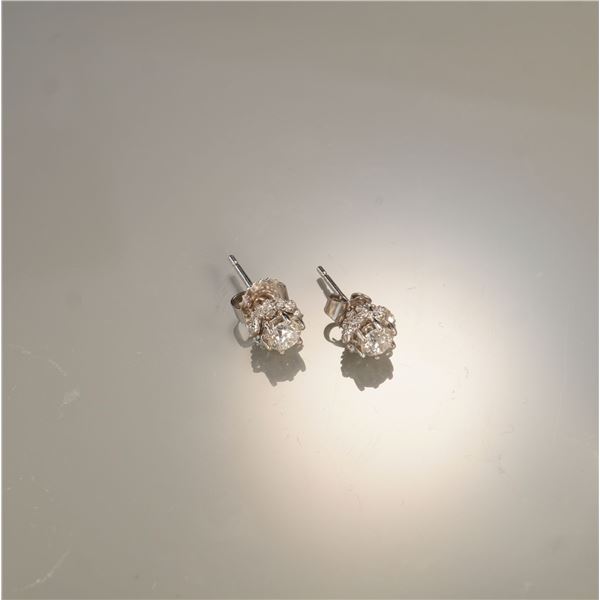 Pair of 14K White Gold 0.70ctw Diamond Stud Earrings