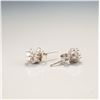 Image 3 : Pair of 14K White Gold 0.70ctw Diamond Stud Earrings