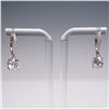 Image 1 : Pair of Sterling Silver Drop Earrings