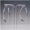 Image 3 : Pair of Sterling Silver Hoop Earrings