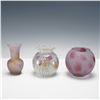 Image 2 : 3pc Art Glass Vase Collection Including Simron Israel