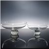 Image 1 : 2pc Art Glass Centerpiece Bowls with Controlled Bubble Bases