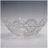 Image 3 : 3pc Starburst and Floral Cut Glass Basket and Bowls