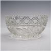 Image 5 : 3pc Starburst and Floral Cut Glass Basket and Bowls