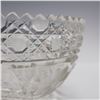 Image 6 : 3pc Starburst and Floral Cut Glass Basket and Bowls