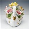 Image 2 : Capodimonte Floral Swan Gilt Centerpiece