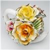 Image 4 : Capodimonte Floral Swan Gilt Centerpiece