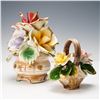 Image 1 : 2pc Nuova Capodimonte & Capodimonte Floral Gilt Baskets