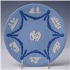 Image 2 : 2pc Wedgwood Blue Jasperware Plate and Covered Box