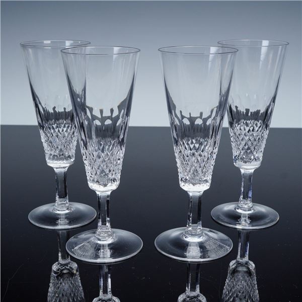 4pc Waterford Colleen Crystal Champagne Glasses