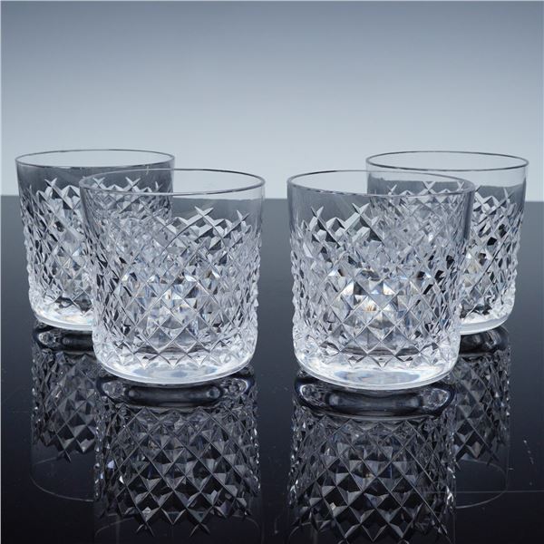 4pc Waterford Crystal Rocks Glasses, Alana Pattern