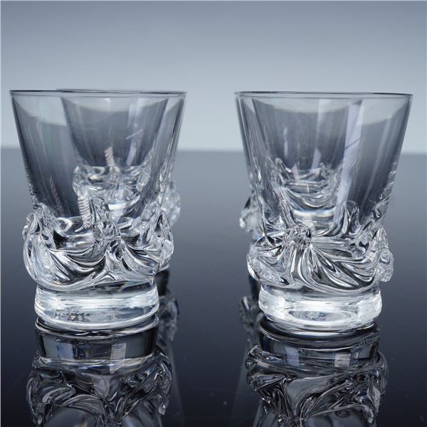 4pc Daum Sorcy Flat Tumbler Glasses