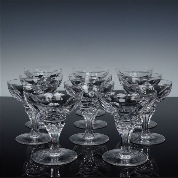 11pc Crystal Champagne Glasses