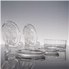 Image 1 : 5pc Etched Crystal Rose Coasters with Holder