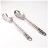 Image 1 : Pair of Georg Jensen Sterling Silver Fruit Spoons, Acorn