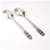 Image 2 : Pair of Georg Jensen Sterling Silver Fruit Spoons, Acorn