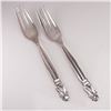 Image 1 : 2pc Georg Jensen Sterling Silver Dinner Forks, Acorn