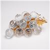 Image 1 : Swarovski Crystal Bunch of Grapes with Gold Leaf