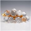 Image 2 : Swarovski Crystal Bunch of Grapes with Gold Leaf