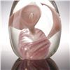 Image 2 : John Barlin Studio Glass Paperweight, Cala Lily Flowers, Artist Signed