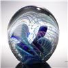 Image 1 : Robert Eickholt Art Glass Paperweight Swirling Design Artist Signed