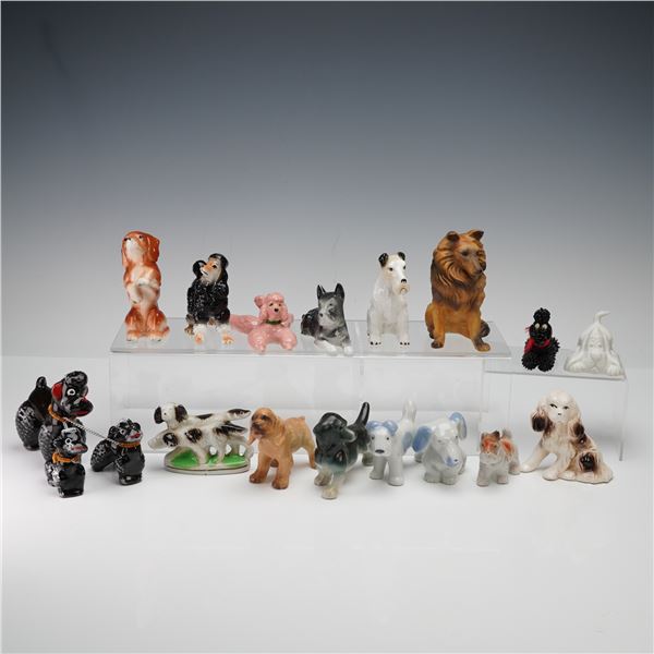 16pc Assorted Ceramic Dog Figurines