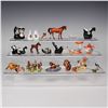 Image 1 : 33pc Collection of Miniature Ceramic & Wood Animal and Bird Figurines