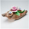 Image 4 : 3pc Nuova Capodimonte Porcelain Floral Sculptures