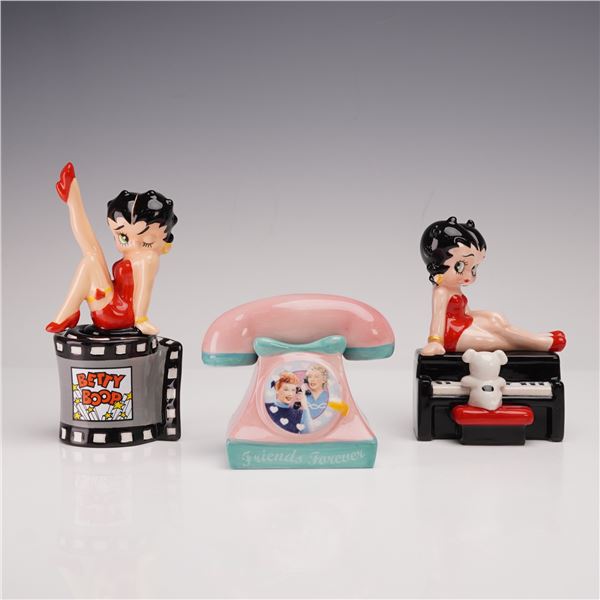3pc Betty Boop and I Love Lucy Figural Salt & Pepper Shakers