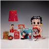 Image 1 : 9pc Betty Boop Character Collectibles including Clock, Lamp, Watch + More