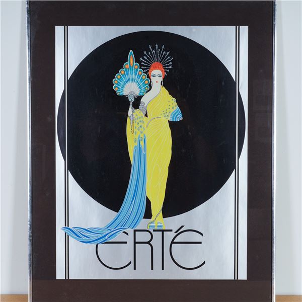 Erte, Art Deco Poster, Goddess in Yellow